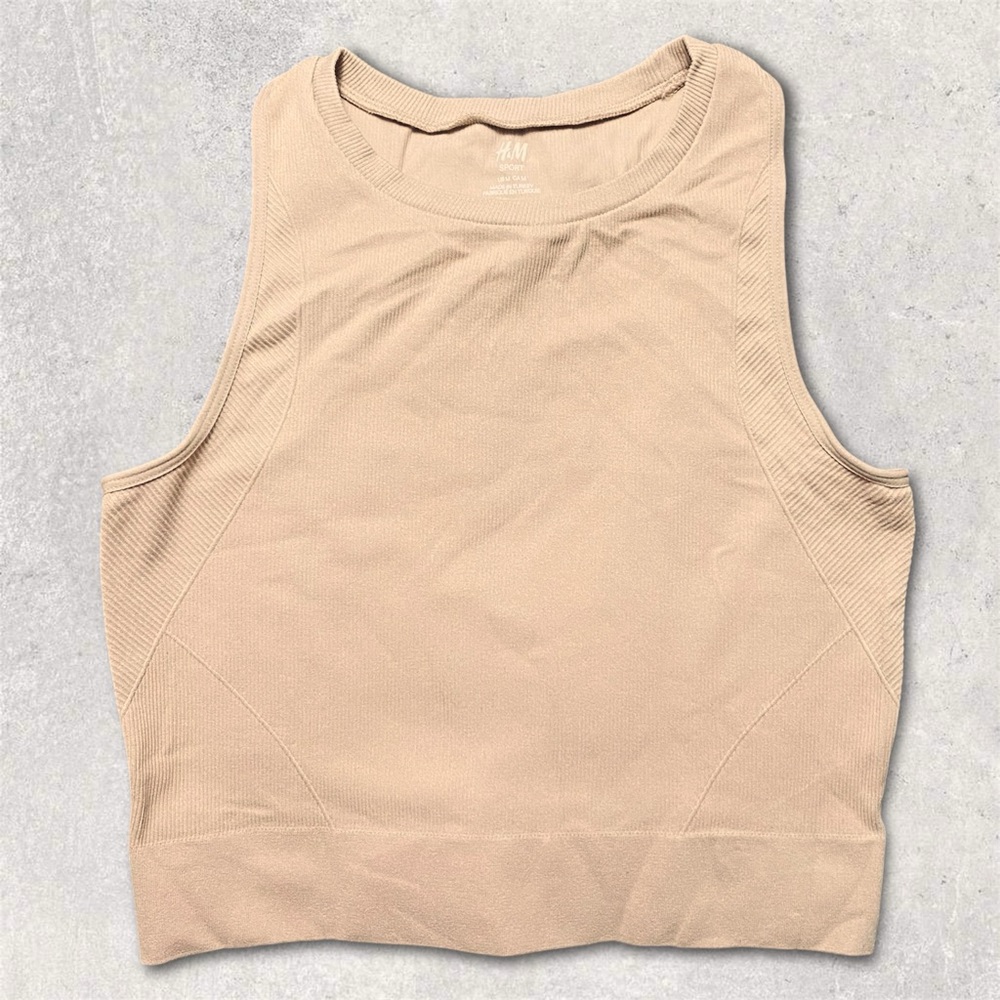 H&M Sport • Tan/Beige Crop Top